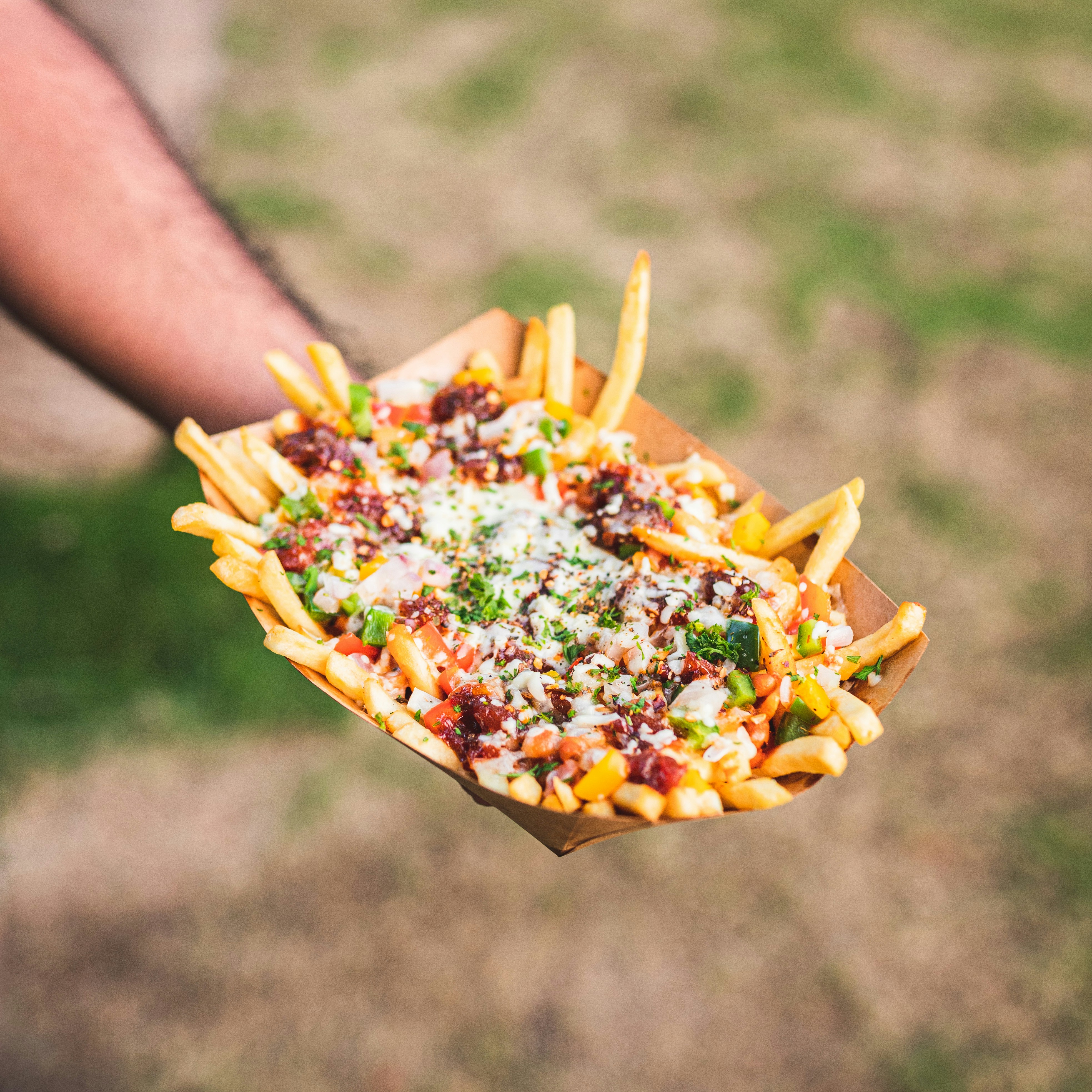 Loaded fries with extra toppings